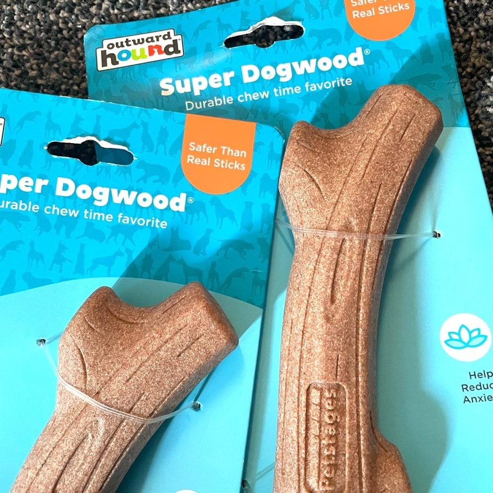 Super Dogwood Dog Chew Toy Sticks 2 Pieces Size Medium - Picture 3 of 5